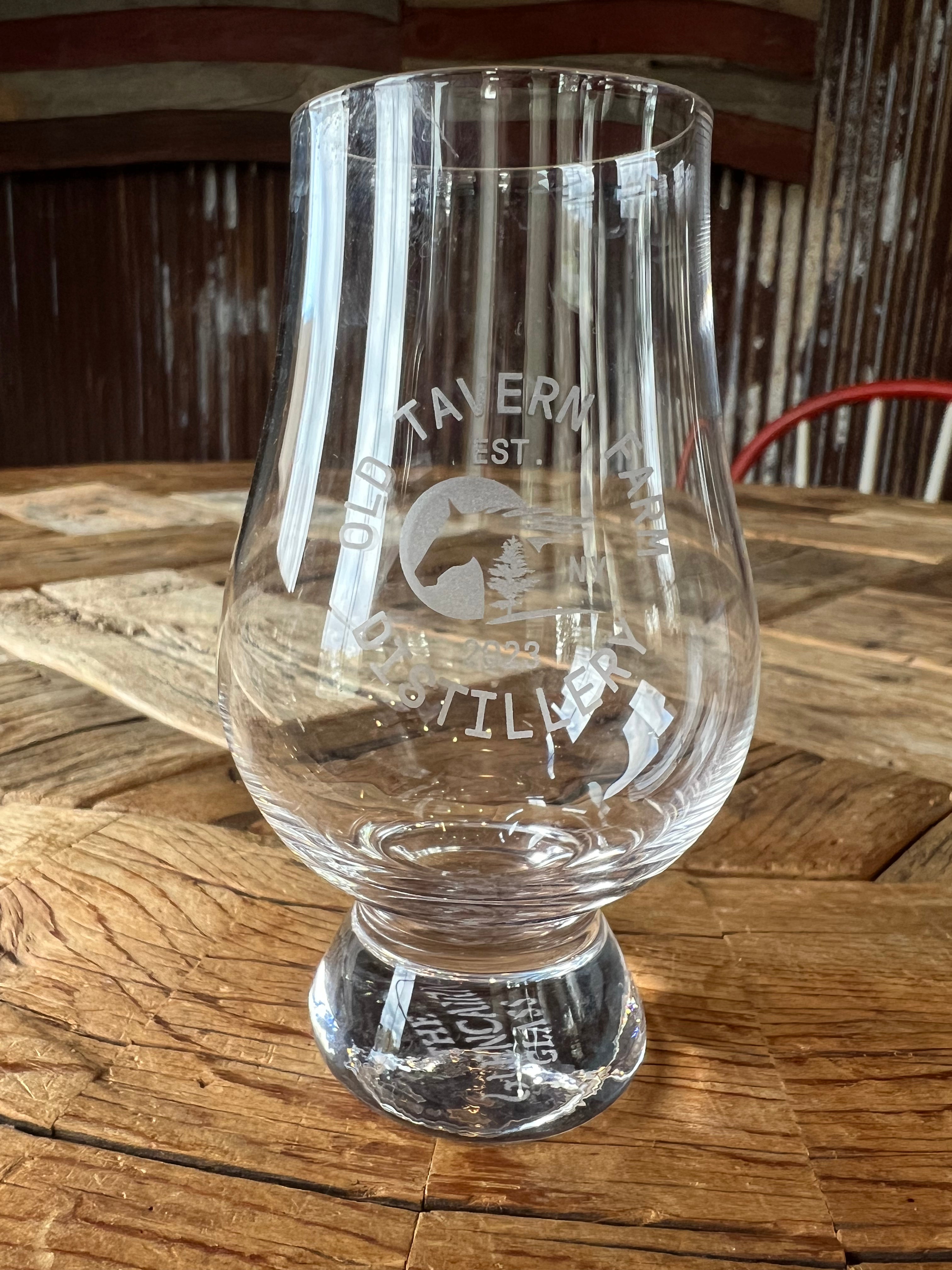 OTFD: Etched Tasting Glass – Old Tavern Farm