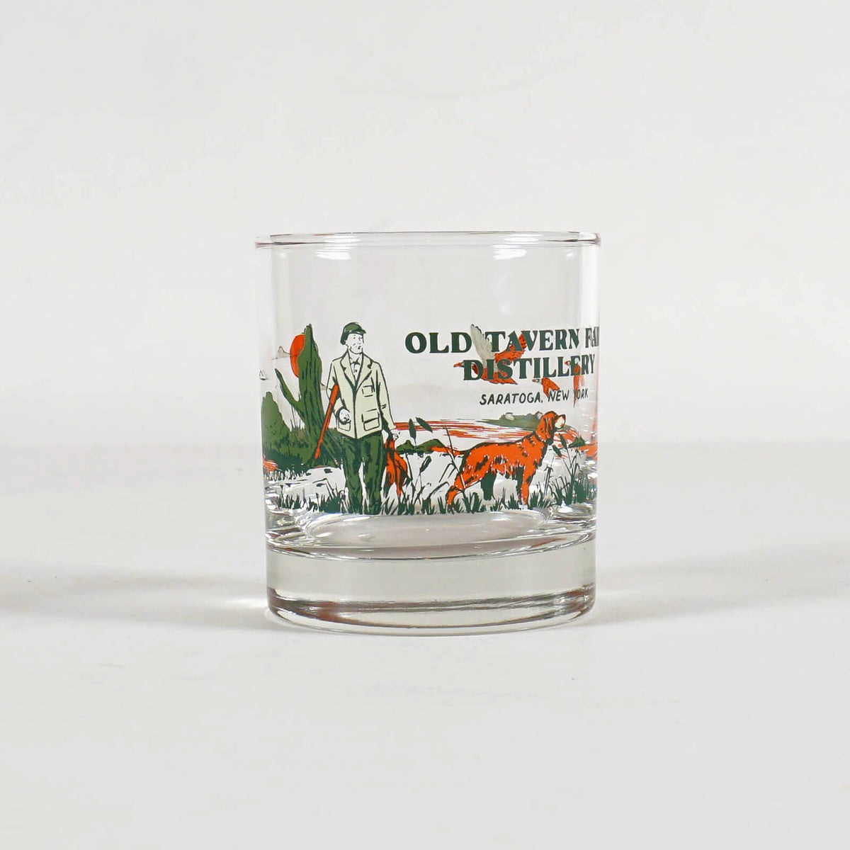 Old Tavern Farm Distillery "Duck Hunt" printed 11oz rocks glass