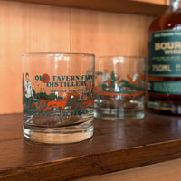 Old Tavern Farm Distillery "Duck Hunt" printed 11oz rocks glass