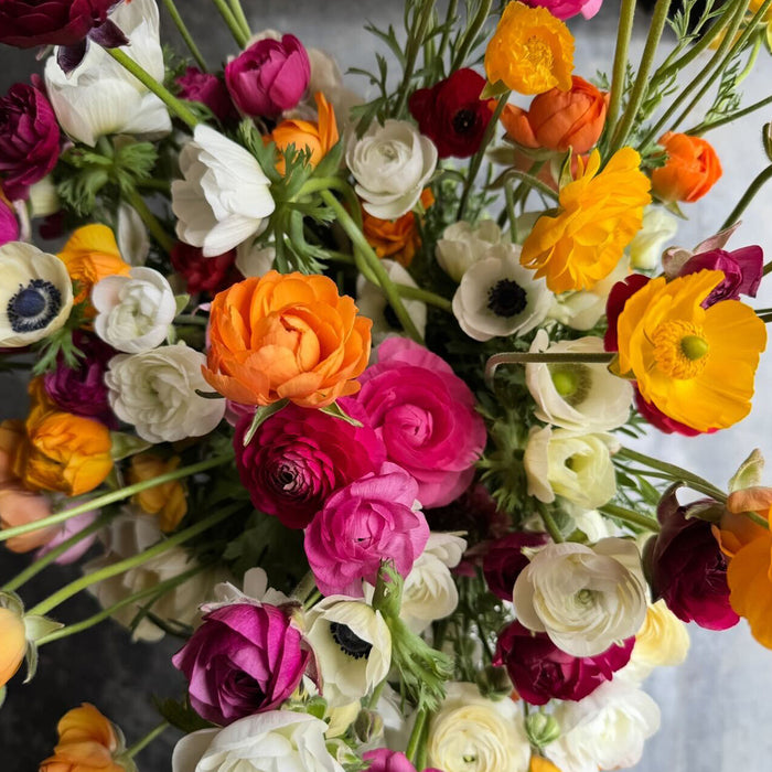 Bouquet of fresh cut flowers at Old Tavern Flower Farm