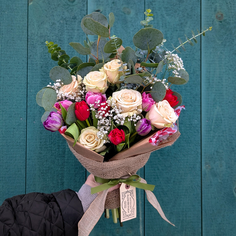 Valentine's Day flower bouquet from Old Tavern Flower Farm