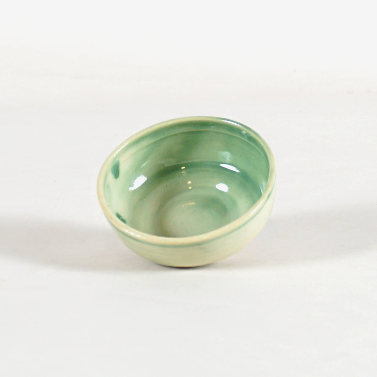 Handmade ceramic small green bowl