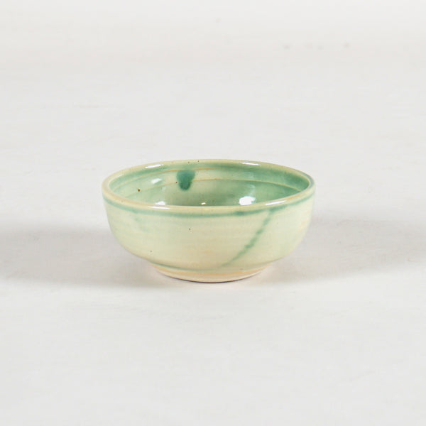 Handmade ceramic small green bowl