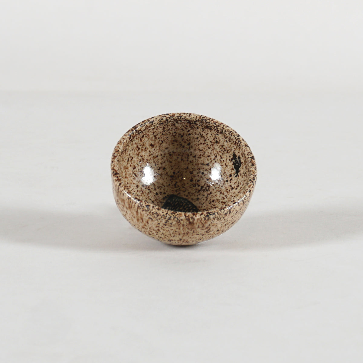 Handmade ceramic small brown speckle bowl