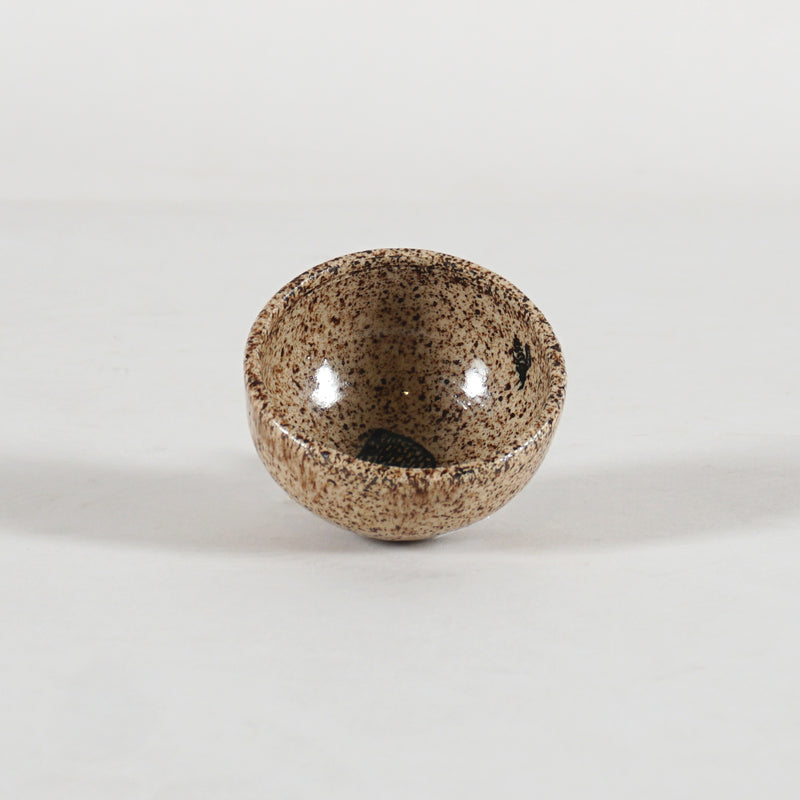 Handmade ceramic small brown speckle bowl