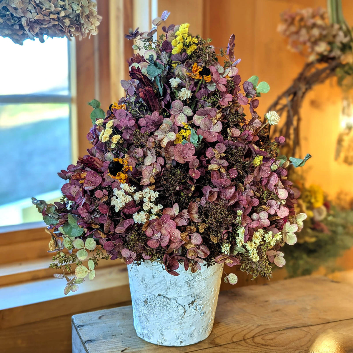 12" Dried Floral Tree