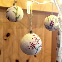 Felt Ornament - Holiday Ball