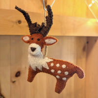 Felt Woodland Critter Deer Ornament