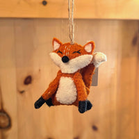 Felt Woodland Critter Fox Ornament