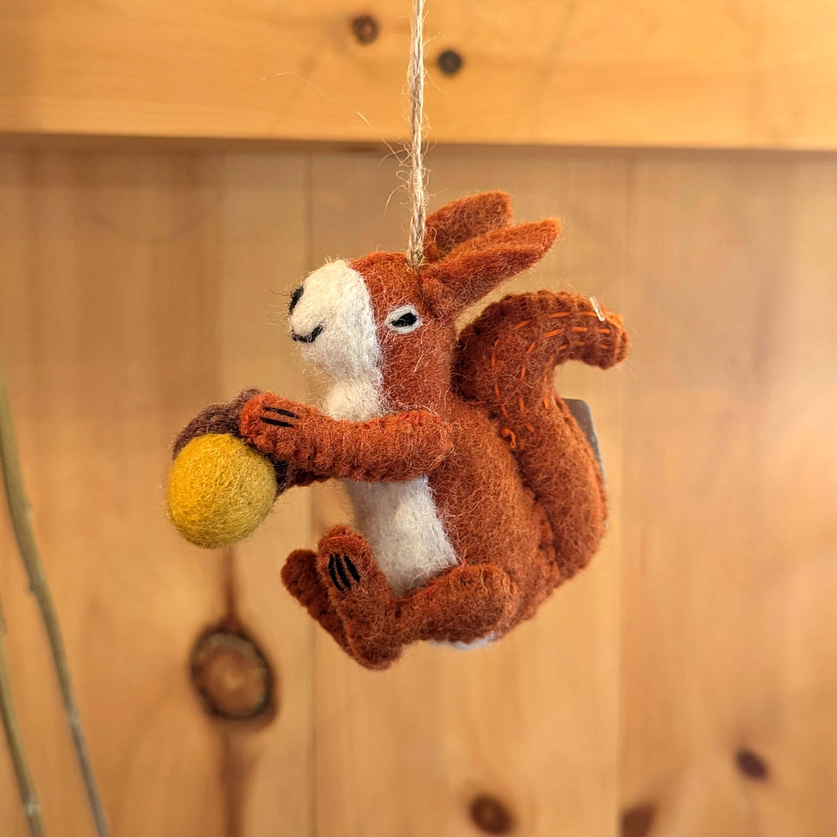 Felt Woodland Critter Squirrel Ornament