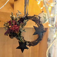 Ornament – Dried Floral & Wicker Hoop