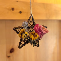 Ornament – Dried Floral & Wicker Star