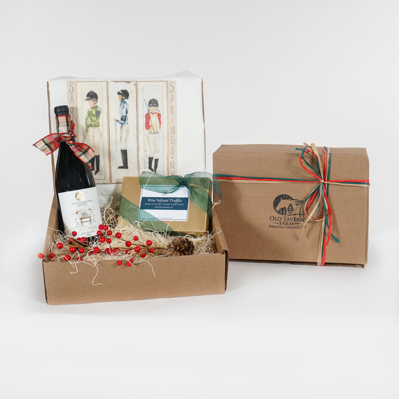 Deluxe Wine & Infused Chocolate Truffle Gift Set