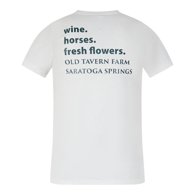 Wine Horses Flowers T Shirt